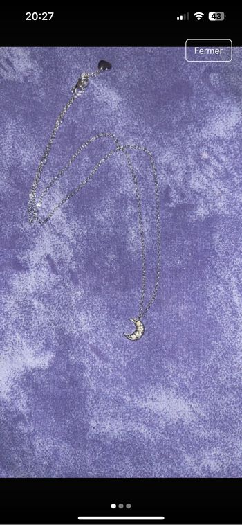 Collier argenté Lune
