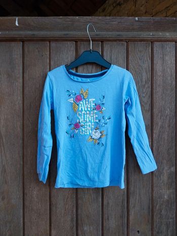 Tee-shirt manche longue fille 4.5 ans tex