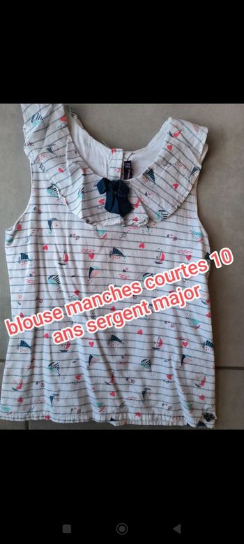 Haut manches courtes fille 10 ans sergent major