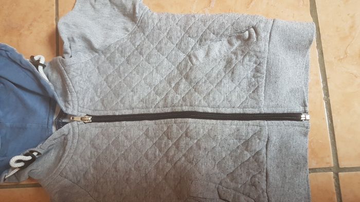 Gilet zippé à capuche garçon 3 ans gris TQF - photo numéro 6