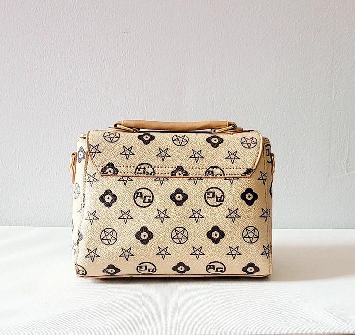 Sac à main beige imprimé doré – Élégant et tendance avec bandoulière - photo numéro 5