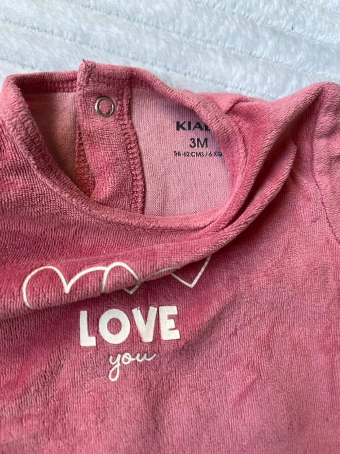 Pyjama velours Kiabi 3 mois - photo numéro 3