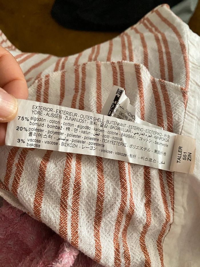 Mini Robe Zara  Imprimée Rayures Taille S - photo numéro 8