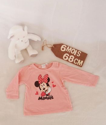 Tee-shirt 👣 Disney, Minnie, 6mois