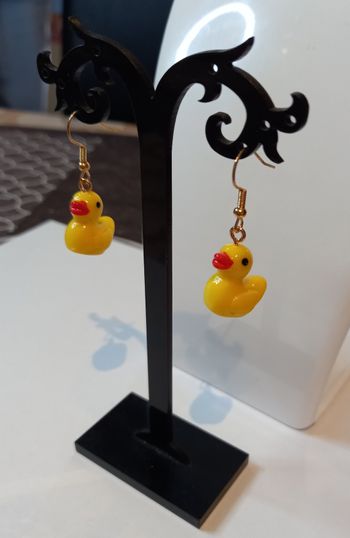Boucles d'oreilles canard jaune