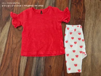 Ensemble t shirt et legging 3/4