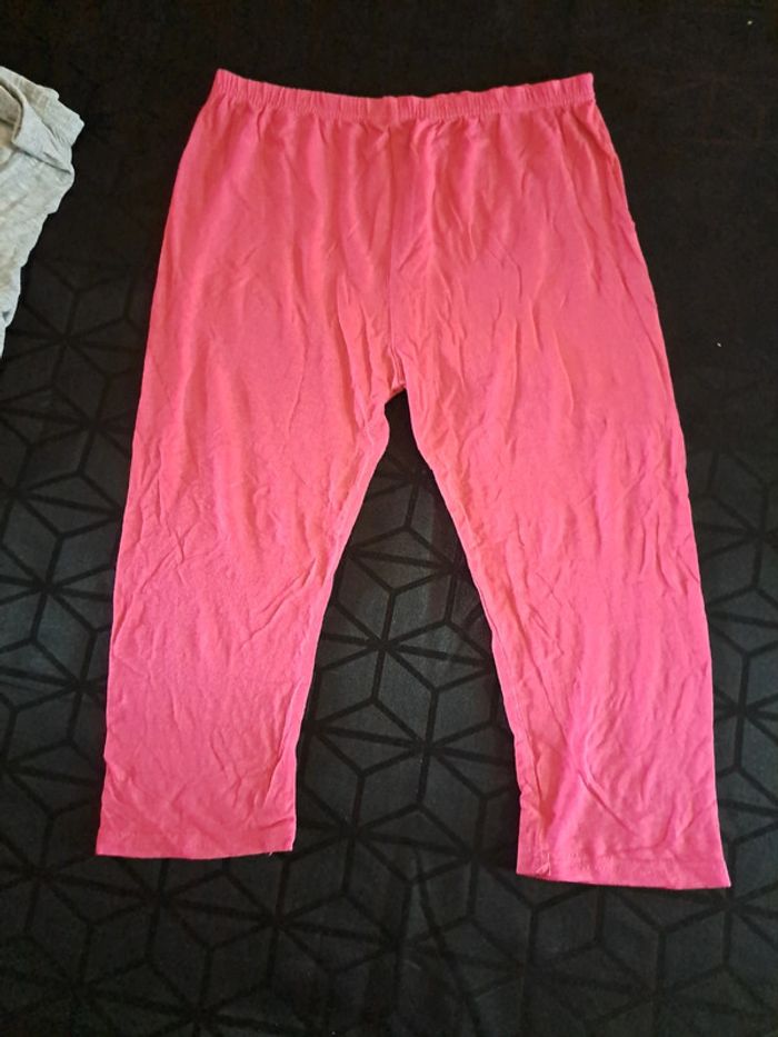 Lot de 2 leggings courts gris et rose taille unique - photo numéro 6