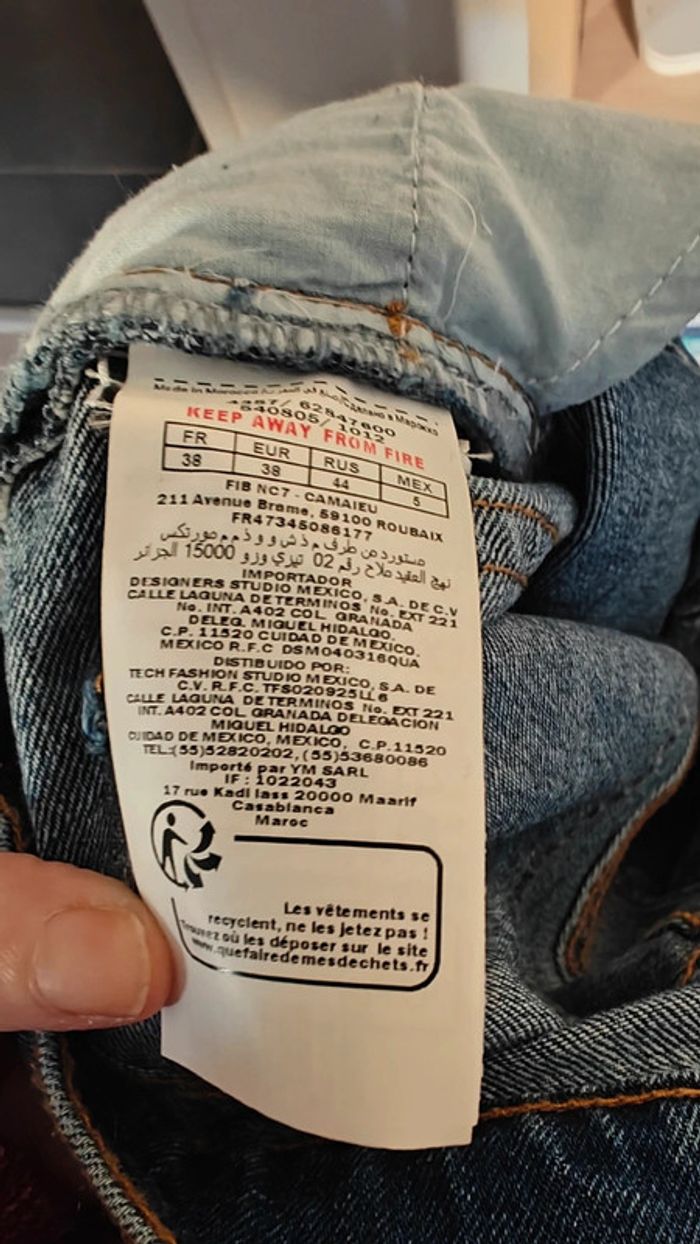 Jean droit camaïeu taille 38 - photo numéro 3