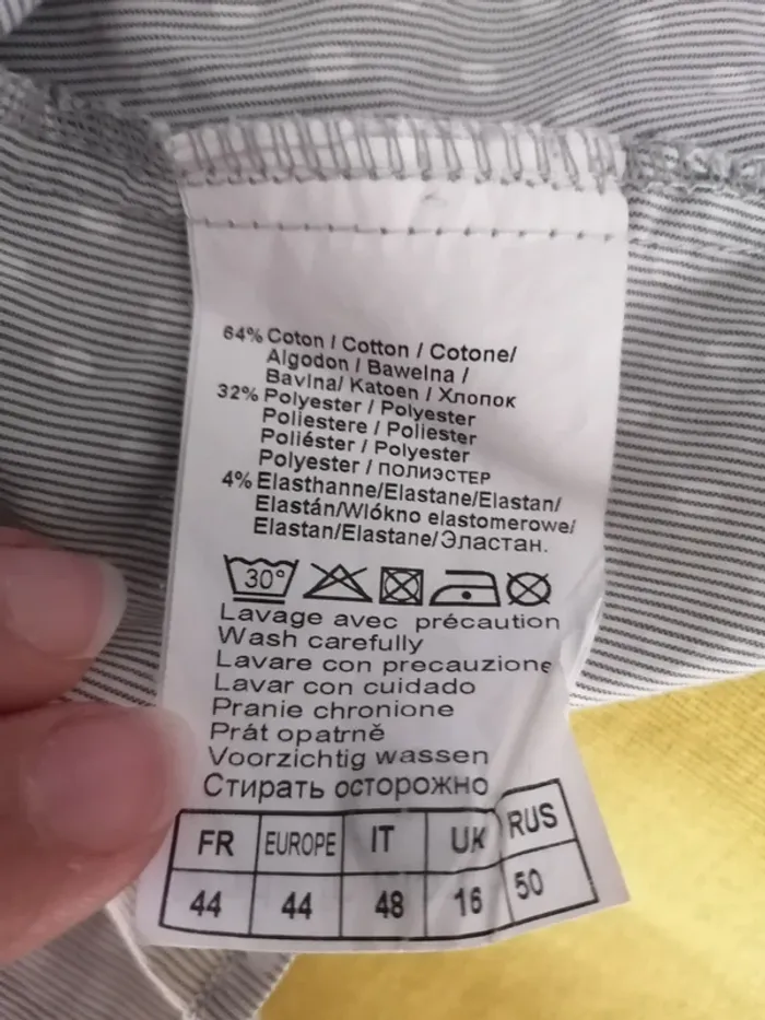 Chemise Camaïeu (blanc), XXL / 44 / 16 - photo numéro 4