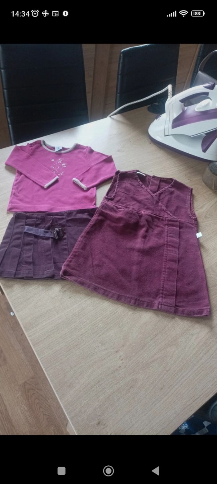 Ensemble 3 pièces Robe t shirt jupe 2 ans