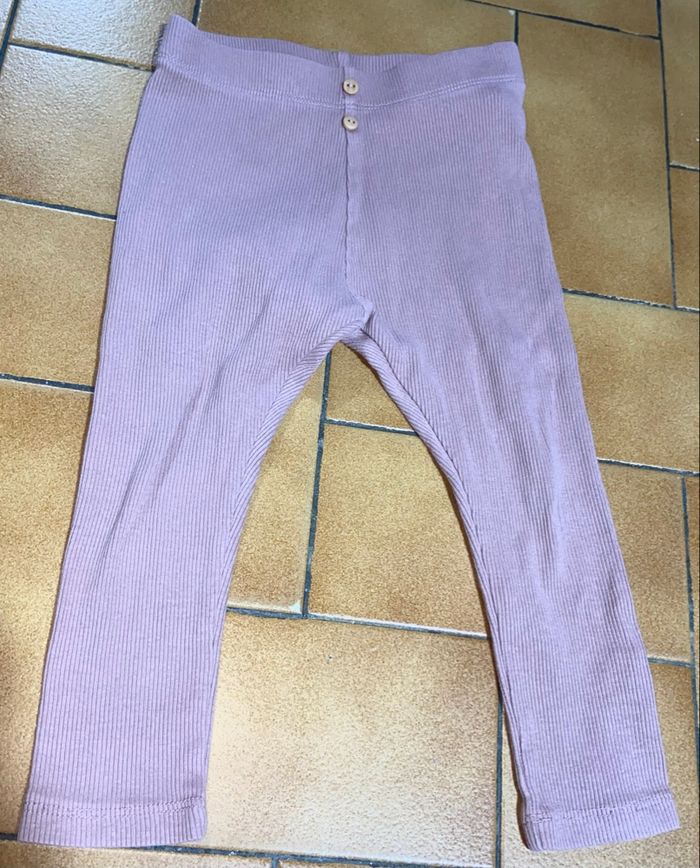 Legging côtelé rose kiabi 24 mois - photo numéro 1