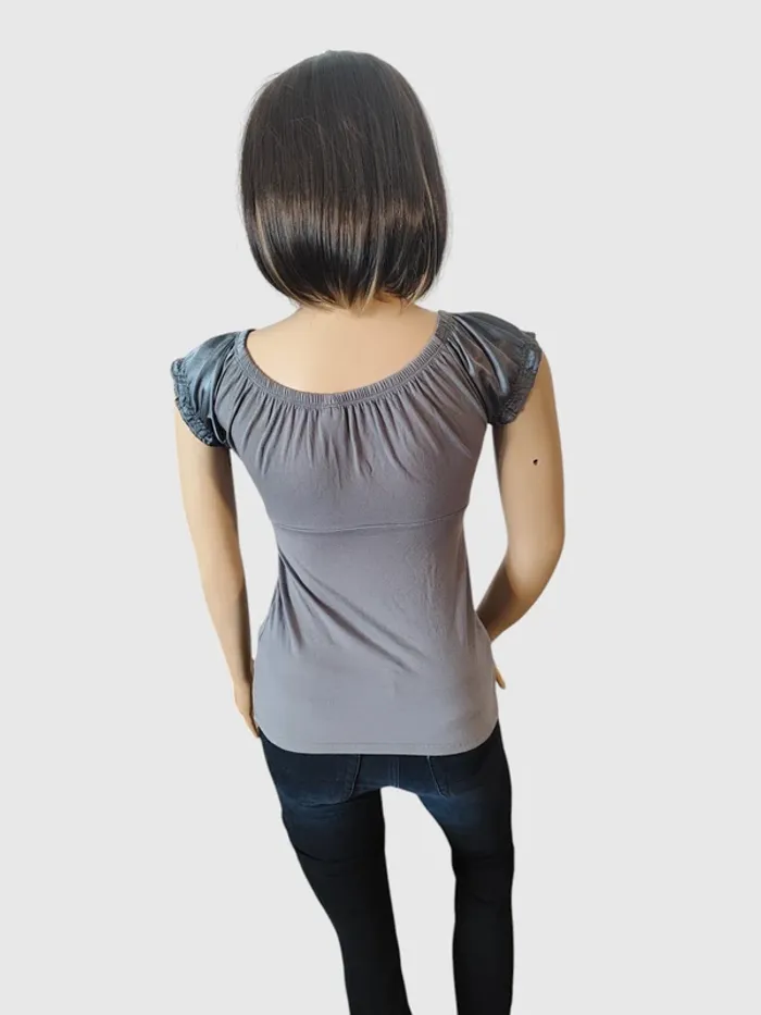 Top Camaïeu gris romantique - T.M - photo numéro 4