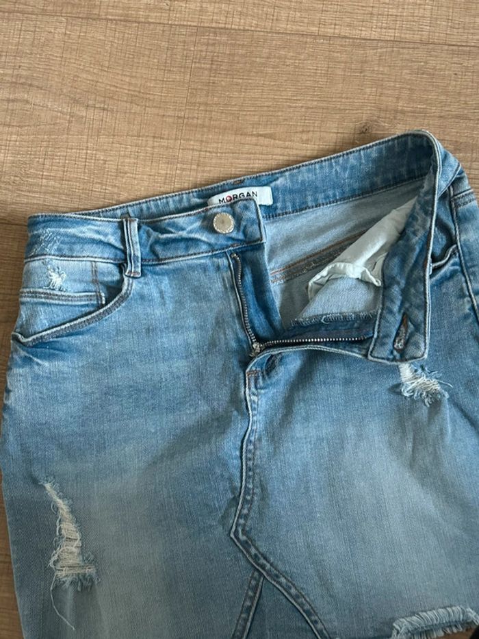 Jupe en jean bleue claire Morgan taille 36 TBE - photo numéro 15