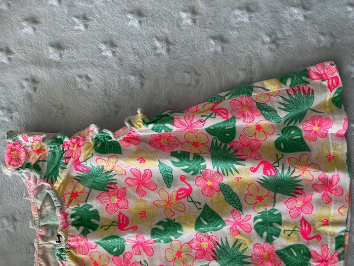 teeshirt débardeur blanc fleuri la halle 18 mois - photo numéro 5