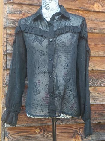 Chemisier transparent noire S/M