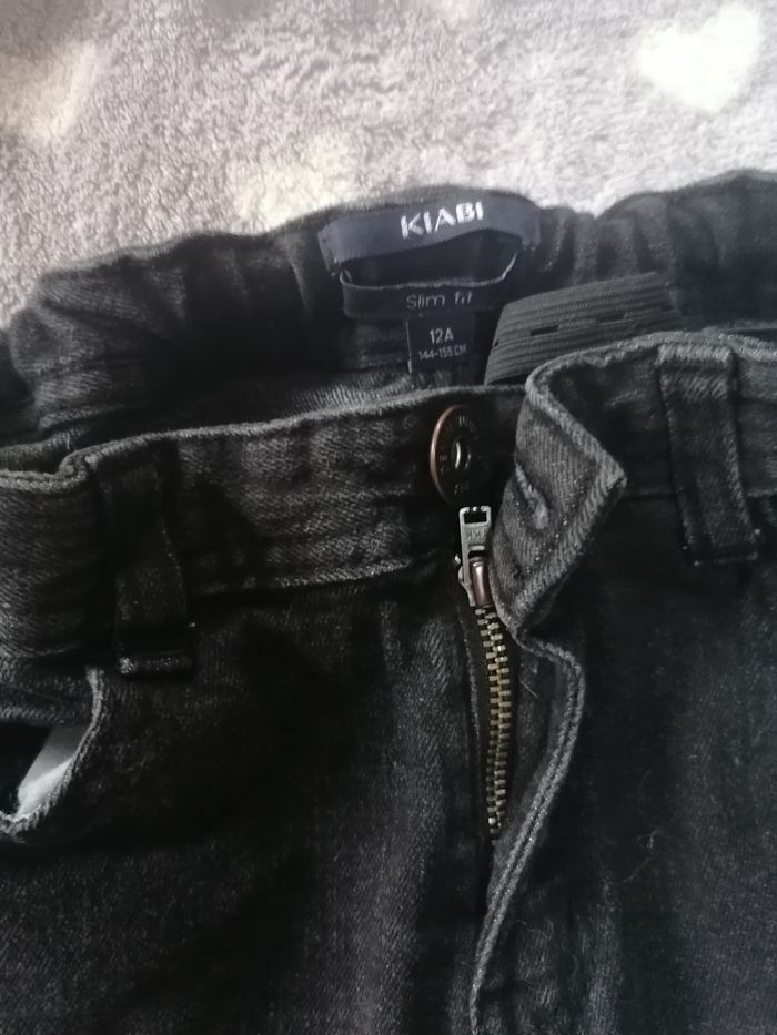 Pantalon jeans slim 🖤 stretch Kiabi garçon 12 ans - photo numéro 3