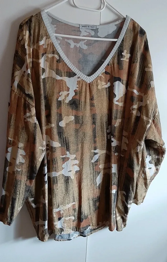 Tunique camouflage lurex gde taille