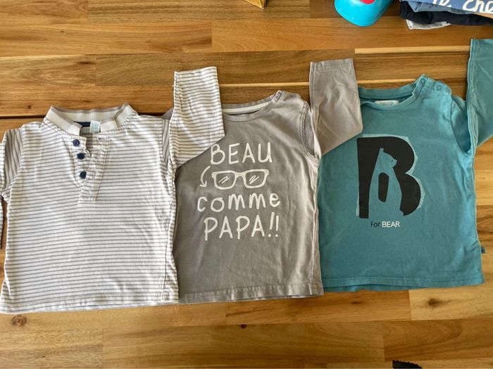 Lot de 3 t shirt manches longues