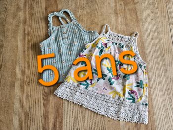 Lot de 2 débardeurs filles 6 ans