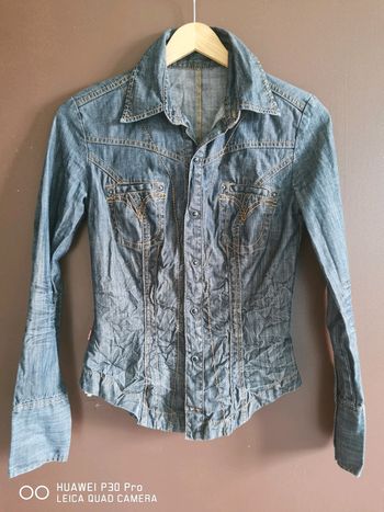 Chemise jean Levi's effet froissé