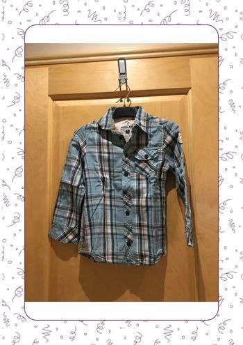 Chemise à carreaux bleu pataugas