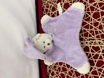 doudou plat ours lila