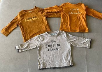 Lot de 3 tee short manches longues 