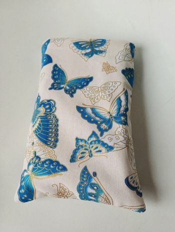 Pochette à livre petit format papillons bleues et Dorés