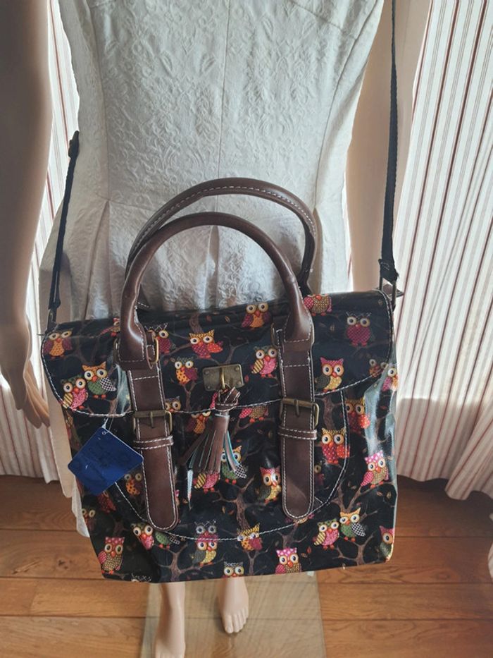 Jolie Sac à main noir/marron Mfhandbags neuf - photo numéro 3