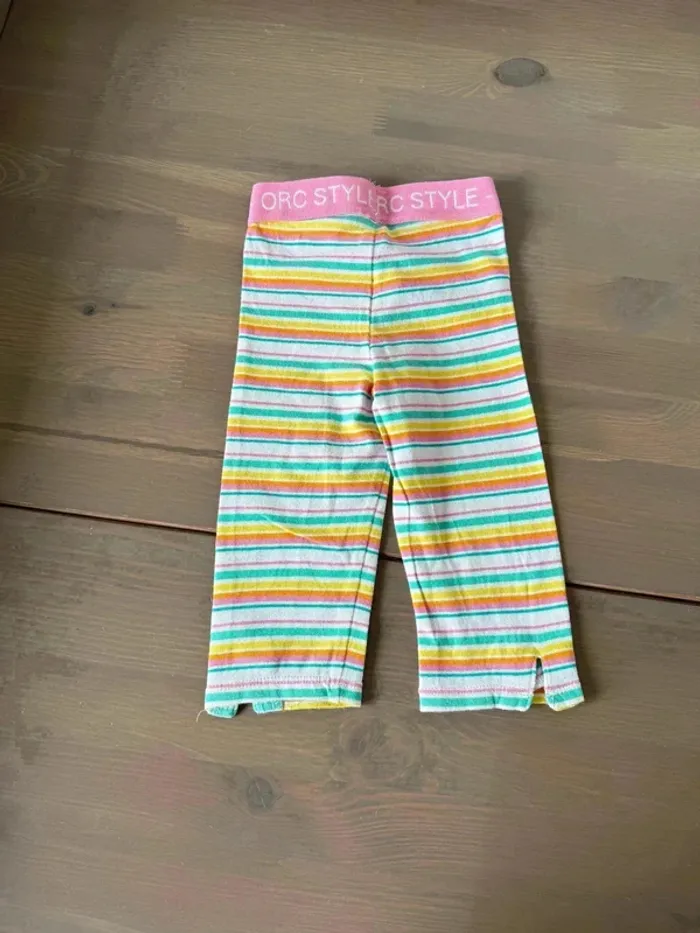 Legging Orchestra Rayé Multicolore - Taille 2 Ans - Très Bon État - photo numéro 2