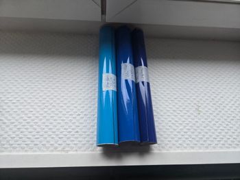Film adhesif permanent bleu clair, bleu et bleu foncé pour machine de découpe (3 x 1 m)