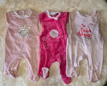 🌸 Lot 3 pyjamas bébé fille 3 mois 🌸