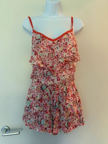 Combi-short bretelle fleurie Bershka