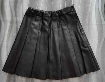Jupe plissée simili cuir fille