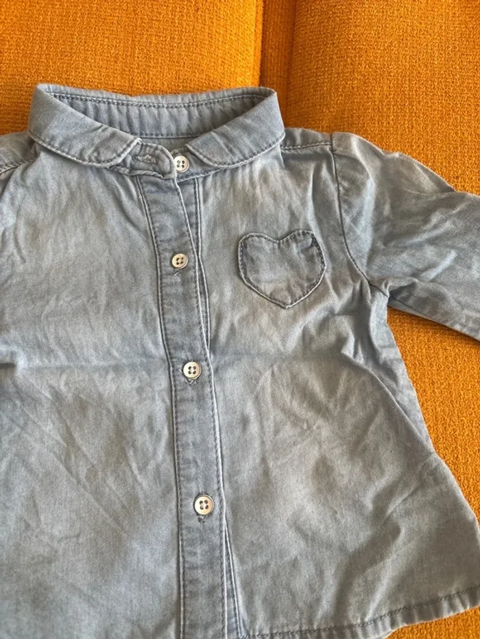 Chemise en jean 3 mois - photo numéro 2