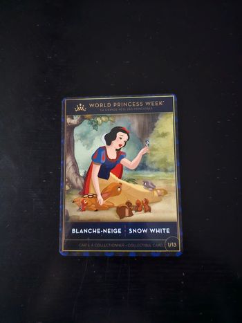 Carte disneyland paris collector/world princess week/blanche neige