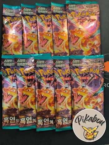 Pokemon 10 Booster Ruler of the black Flame Sv3