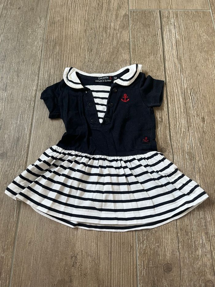 Robe Les petits cœurs à la mer 3 mois