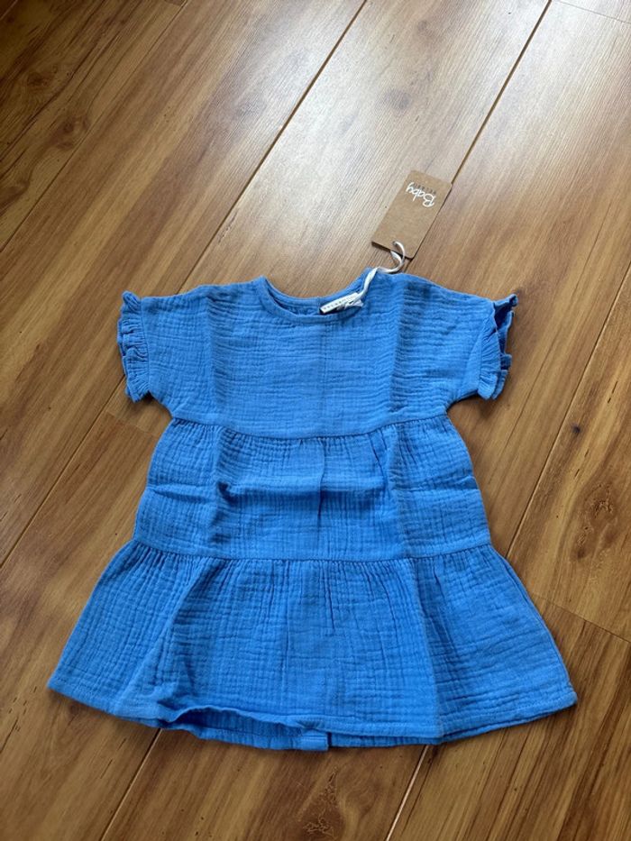 Neuf robe bleu / bel & bo / 6 mois - 68 cm