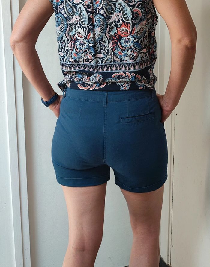 Short taille haute marine S - photo numéro 3