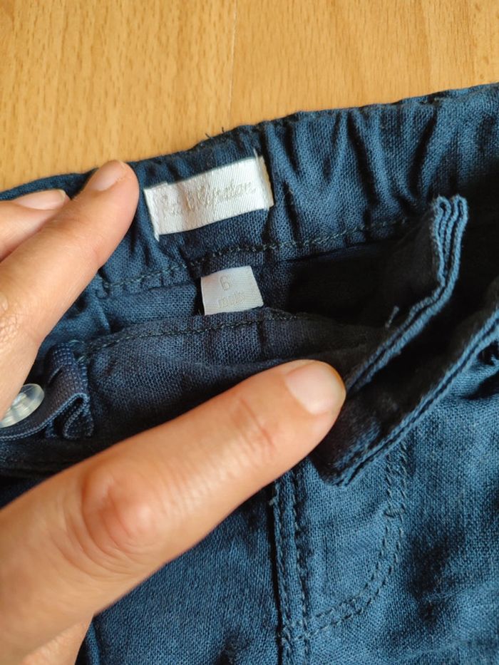 Lot de 2 shorts en coton effet lin Pat & Ripaton LH en 6M - photo numéro 3