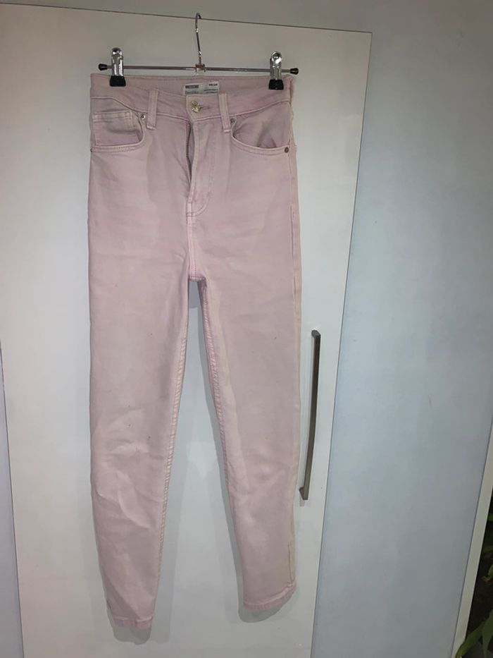 Jeans rosé bershka Xs mom slim