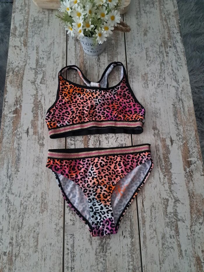 Maillot de bain léopard 🐆 rose bandes dorées