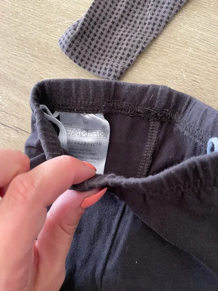 Lot de 8 pantalons / leggings bébé fille 3 mois - photo numéro 3