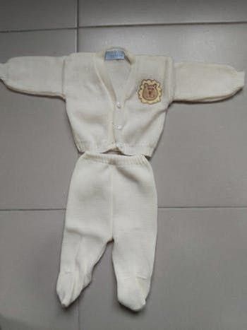 Ensemble gilet et pantalon en laine 3 mois