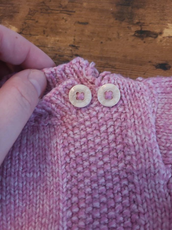 👶pull fait main 1-3 mois👶 - photo numéro 3