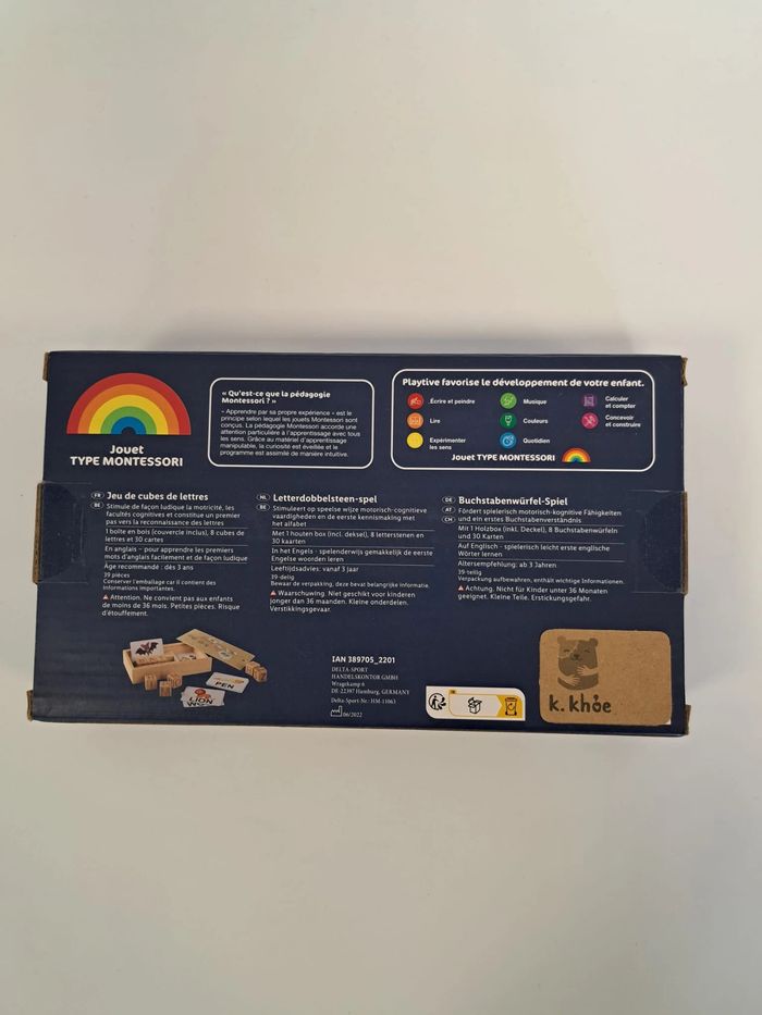 Playtive jeu de cubes de lettres en anglais, Montessori - photo numéro 4