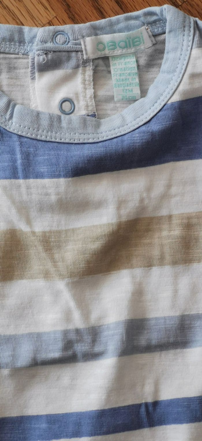 T-shirt marin Obaïbi 12 mois - photo numéro 4