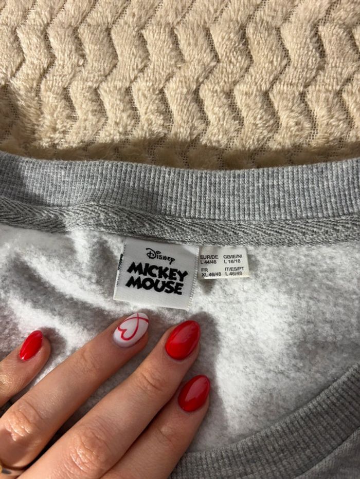 👕 Sweat-shirt gris Mickey Mouse – Taille XL (44/46) - photo numéro 3