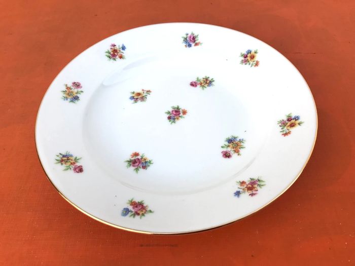 6 assiettes creuses anciennes  Porcelaine P.N France - photo numéro 7